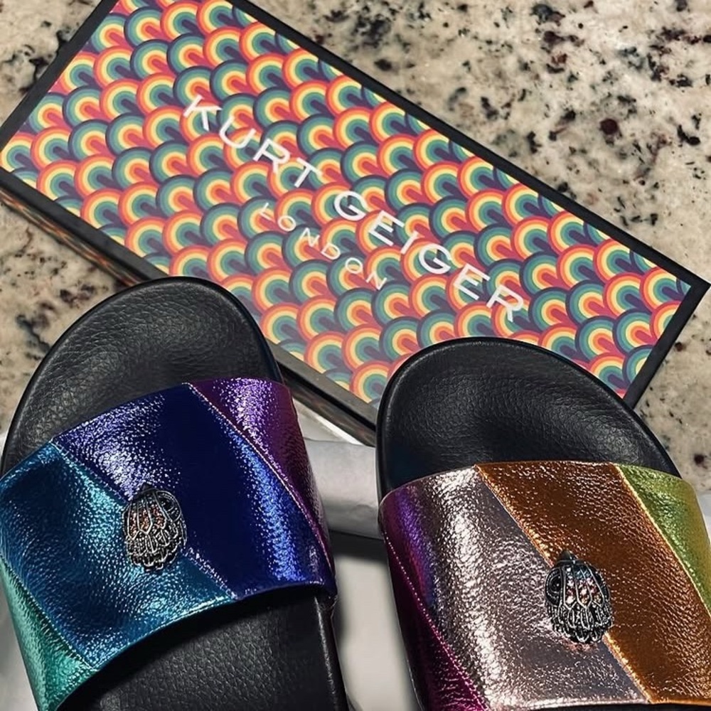 Kurt Geiger Iridescent Slide Sandals